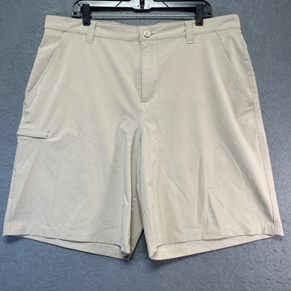 Columbia PFG Men's Fishing Shorts Khaki Size 40x10 Performance Gear Cargo Casual
